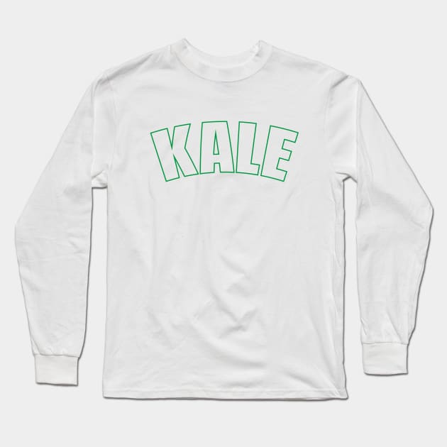 Kale Vegetable typography Long Sleeve T-Shirt by AbstractA